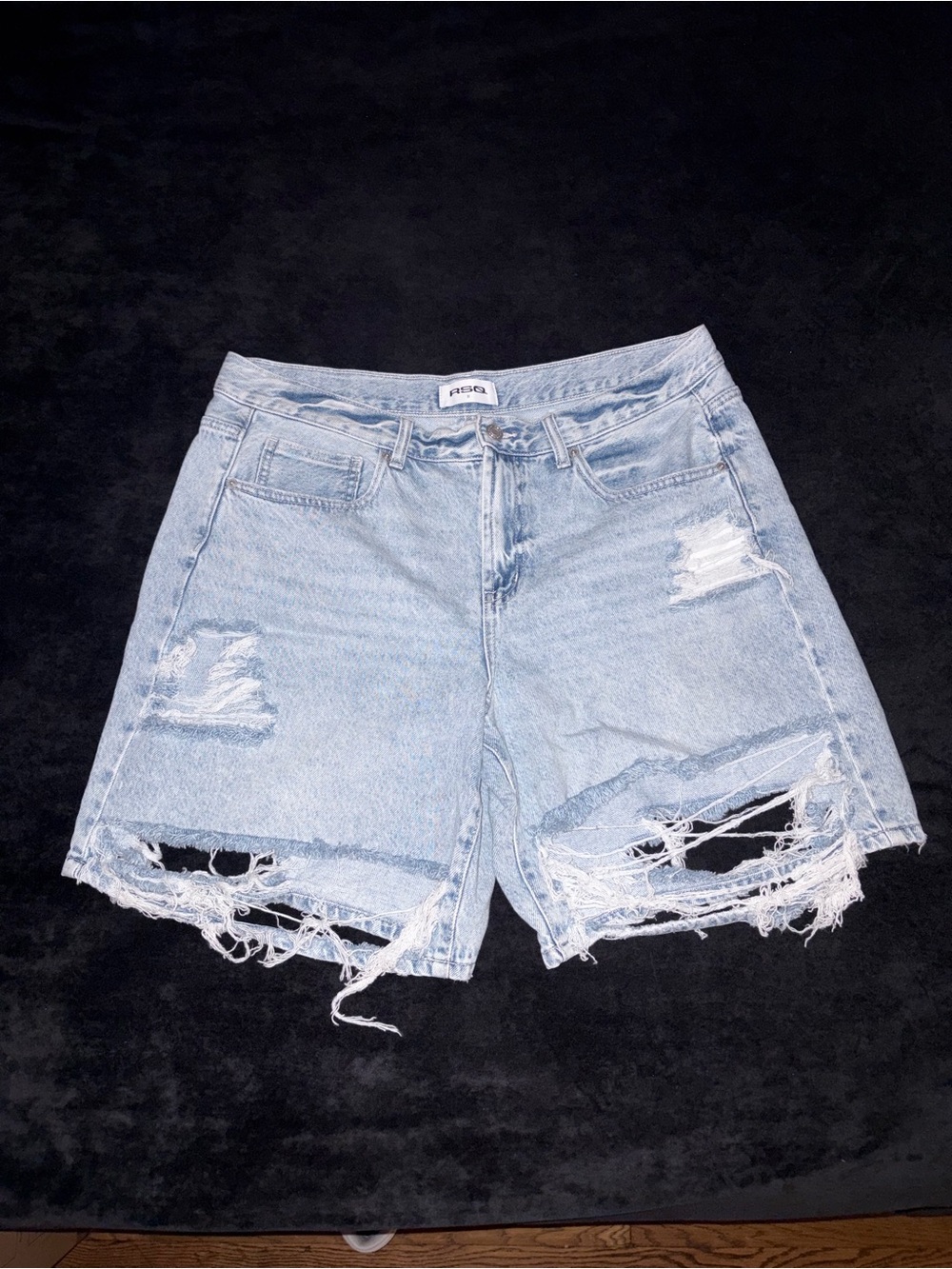 RSQ destroyed denim shorts